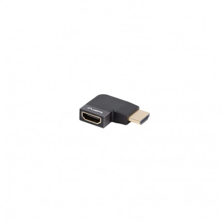 Lanberg adapter HDMI(M)->HDMI(F) 8K täisnurkne alumiiniumist, hõbedane