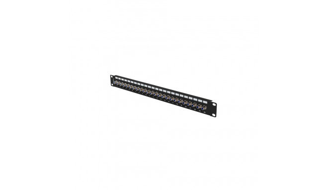 PATCH PANEL 24 PORT 1U F-TYPE CONNECTOR BLACK LANBERG