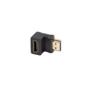 HDMI(M)->HDMI(F) ADAPTER 4K ANGLED DOWN BLACK LANBERG