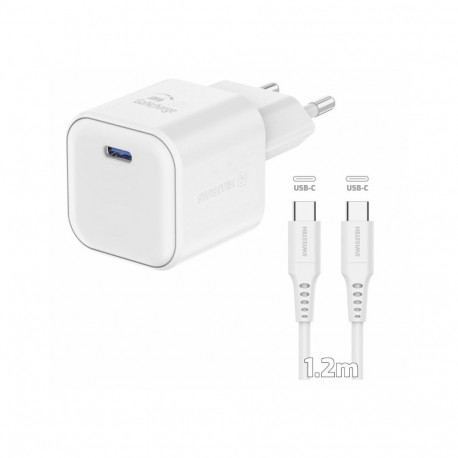 Swissten Travel Charger GaN USB-C 35W PD + Data Cable USB-C - USB-C 1.2m