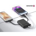 Swissten Power Bank 10000 mAh 20W with Built-In Cables USB-C And Lightning (MagSafe compatible)