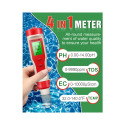 IVY Aqua H41 4in1 Water Quality & Hardness meter pen measures TDS EC Temperature PH White