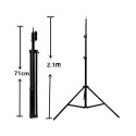 Elight 21M Premium Stable Metal Tripod Stand 2.1m max 1/4 screw Led Ring / Camera fix Black