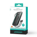 Powerbanka Joyroom JR-L017 22,5W 10000mAh s vestavěným USB-C / Lightning kabely - černá