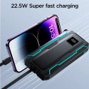 Powerbanka Joyroom JR-L017 22,5W 10000mAh s vestavěným USB-C / Lightning kabely - černá