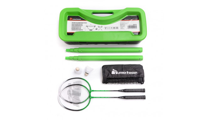 Zestaw do badmintona Meteor 2 rakietki, 2 lotki, siatka 20078