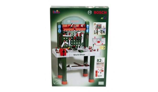 The Bosch Workshop (82 Pieces) is a popular children's toy workbench set manufactur