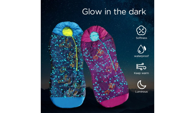 Yo Glow-in-the-Dark -1 sinine magamiskott -