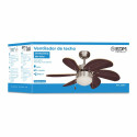 Ceiling Fan with Light EDM Aral Wengue Wengue A 50 W Ceiling Fan with Light EDM Aral Wengue Wengue A 50 W