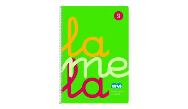 Notebook Lamela Fluor Green Din A4 5 Pieces 80 Sheets