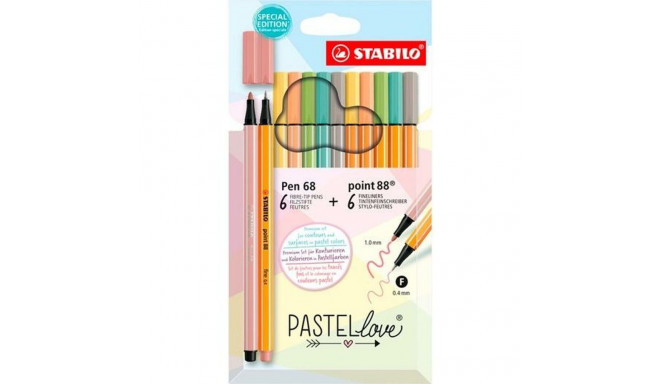 Felt-tip pens Stabilo 12 Pieces Cake