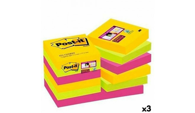 Līmlapiņas Post-it Super Sticky Daudzkrāsains 47,6 x 47,6 mm (3 gb.)