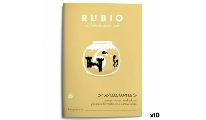 Matemātikas piezīmju grāmatiņa Rubio Nº 6 A5 Spāņu 20 Loksnes (10 gb.)