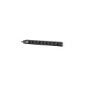 Intellinet 19&quot; 1U Rackmount 9-Way EU 2-pin (CEE 7/3) PDU, 16A, On/Off, Built in 2m EU 2-pin
