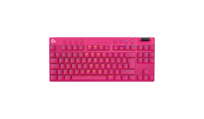 LOGITECH G PRO X TKL LIGHTSPEED Mechanical Gaming Keyboard - MAGENTA - US INT'l - TACTILE