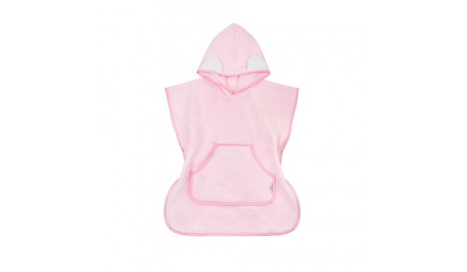 Bocioland hooded baby poncho pink BL181