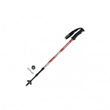 Gabel Mont Blanc Lite Teleskoop matkakepid, 64-143 cm, punane