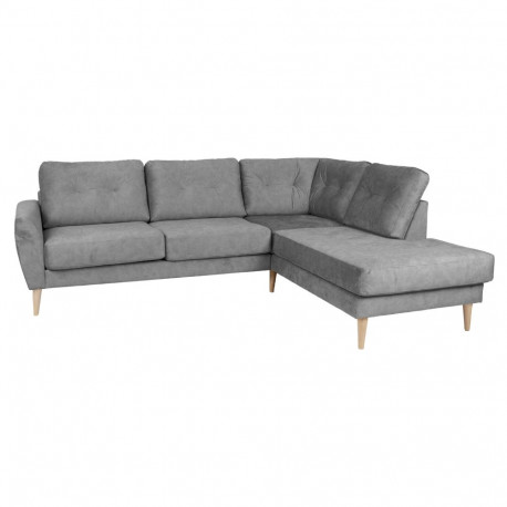 Corner sofa HEIVI RC, grey velvet