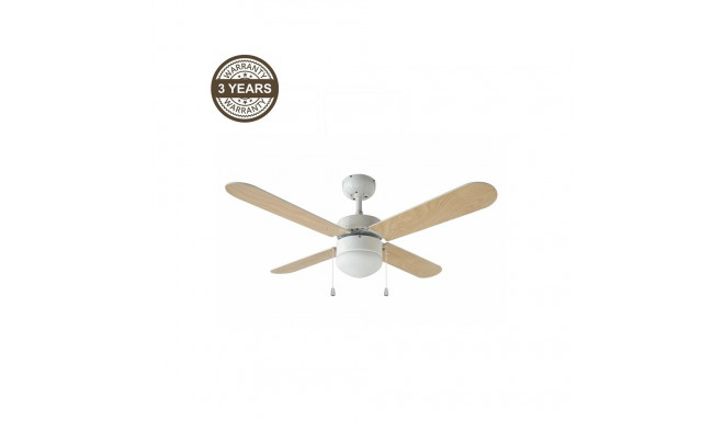 CEILING LAMP/FAN NAPO E14 WHITE/WOOD