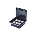Floorbox 6M (45x45) adjustable depth, for technical floor (screed optional) ALANTEC