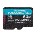 Kingston Technology 64GB microSDXC Canvas Go Plus 170R A2 U3 V30 Single Pack w/o ADP