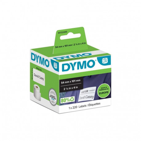 DYMO suured saatesildid/nimesildid LabelWriter 54mm x 101mm, isekleepuvad, 220 kergesti eemaldatavat