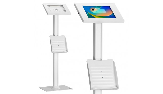 Maclean MC-476W Floor Advertising Tablet Holder with Locking Device, 9.7"-11", Compatible with iPad/