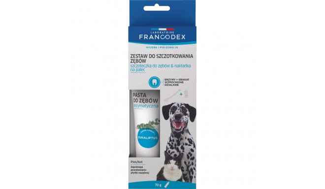 FRANCODEX hambahari ja hambapasta koerale ja kassile – 70g
