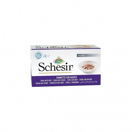 SCHESIR tarretises tuunikala veiselihaga märg kassitoit 6 x 50 g