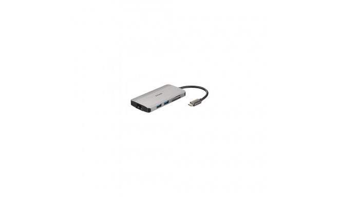 D-Link 8-ühes USB-C jaotur HDMI/Ethernet/kaardilugeja/toiteedastusega