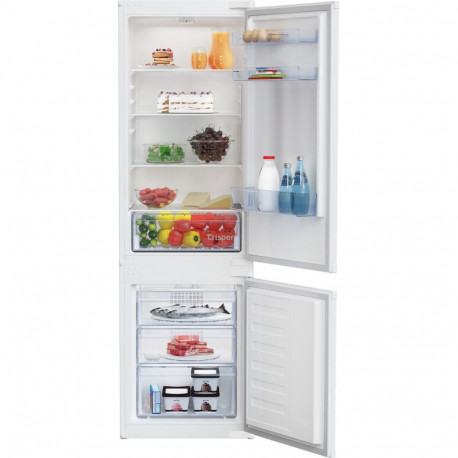 Beko külmik-sügavkülmik BCHA275K41SN integreeritav 262L E, valge