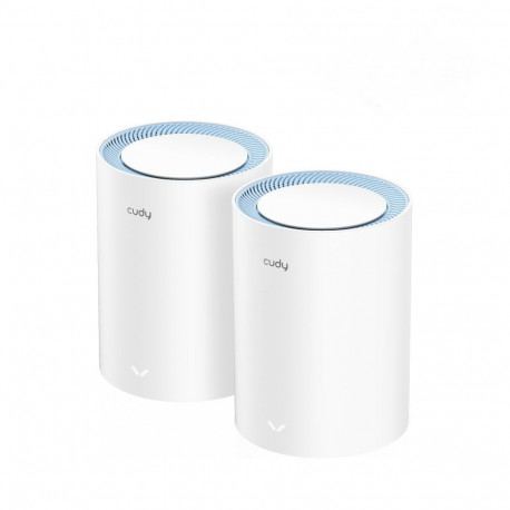 Cudy Mesh-Wi-Fi-süsteem M1200 2.0 AC1200, 2 tk, kaheribaline (2.4 GHz / 5 GHz) Wi-Fi 5 (802.11ac), s