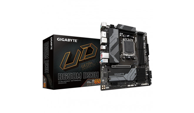 Gigabyte B650M DS3H Motherboard - Supports AMD Ryzen 8000 CPUs, 6+2+1 Phases Digital VRM, up to 8000