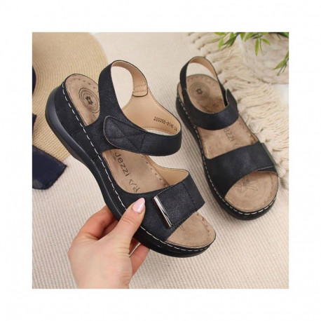 eVento W EVE223D black wedge sandals (38)