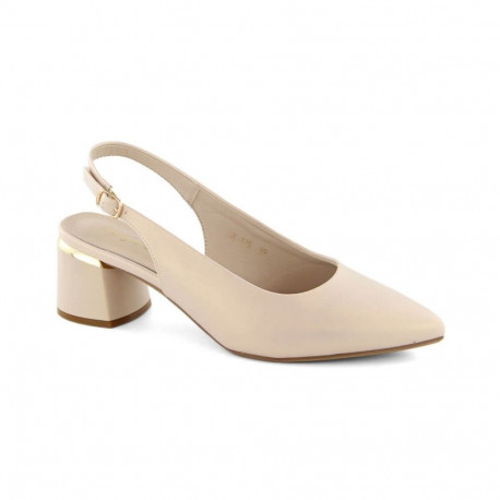 Elegant full sandals Sergio Leone W SK439A, beige, pearl (36)