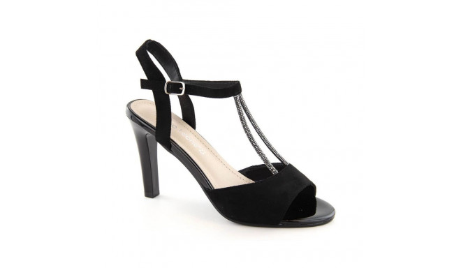 Sergio Leone W SK438 suede sandals, black (39)