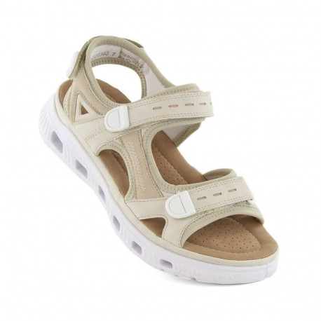 Rieker W RKR691 comfortable velcro sandals beige (40)