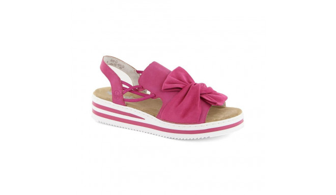 Comfortable platform sandals Rieker W RKR687 fuchsia (40)
