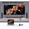 PremiumCord 4Kx2K@60Hz HDMI2.0 extender 60m ,over one LAN cable Cat6/6a/7