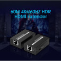 PremiumCord 4Kx2K@60Hz HDMI2.0 extender 60m ,over one LAN cable Cat6/6a/7