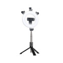 CP X5 LED 16cm Rechargeable Selfie Lamp with BT Remote & Handle + Floor Stand 20-90cm + Phone Holder