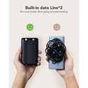 Powerbank VEGER C11 BEST - 10 000mAh LCD with cable Type C + Apple Lightning 8-pin QC3.0 PD 22,5W (W