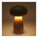 Table lamp bedside mushroom Art Deco wood color MTWTHN