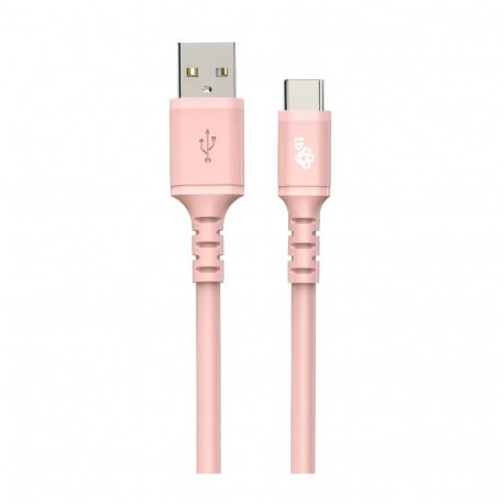 Cable USB - USB C 1 m silicon pink