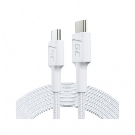 PowerStream USB-C to USB-C cable 2m, PD 60W, QC 3.0, white