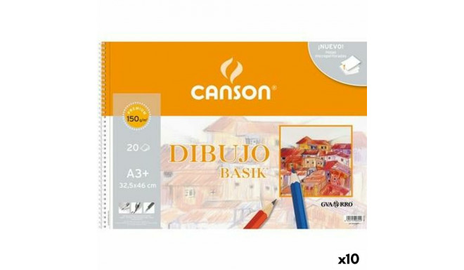 Блокнот Canson Basik микроперфорированная 20 Листья A3 (10 штук)