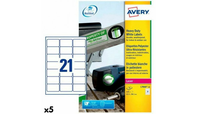 Этикетки для принтера Avery Белый 20 Листья 63,5 x 38,1 mm (5 штук)