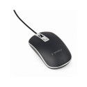 Gembird MOUSE USB OPTICAL BLACK/SILVER/MUS-4B-06-BS