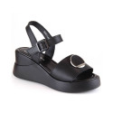 Filippo leather wedge sandals W DS4411 black (38)