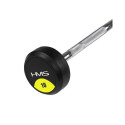 Fixed, broken, rubber barbell bar HMS GSL-10 10 kg